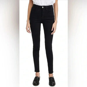 Frame Denim Women's Black High-Rise Slim Skinny Jeans